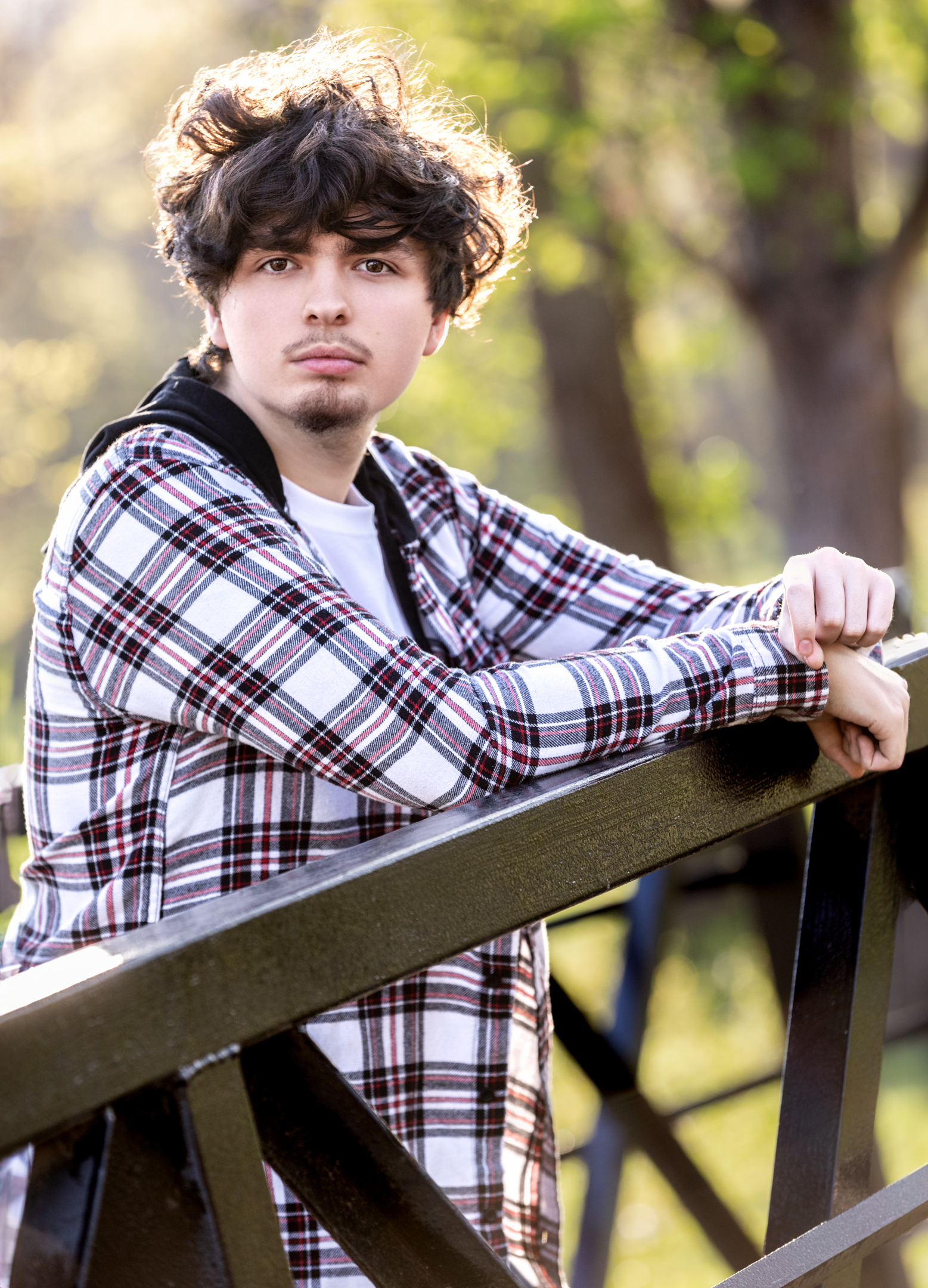 High school senior on bridge